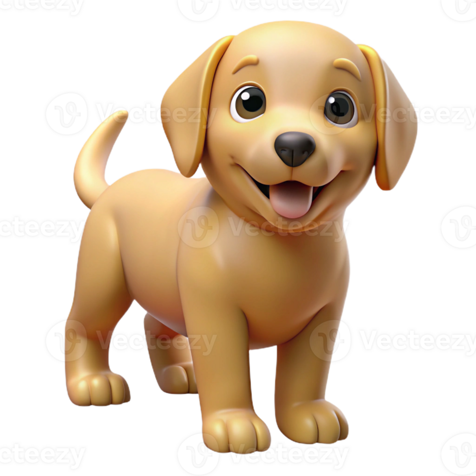 impressive artistic Cute puppy, golden retriever, playful expression, genuine png