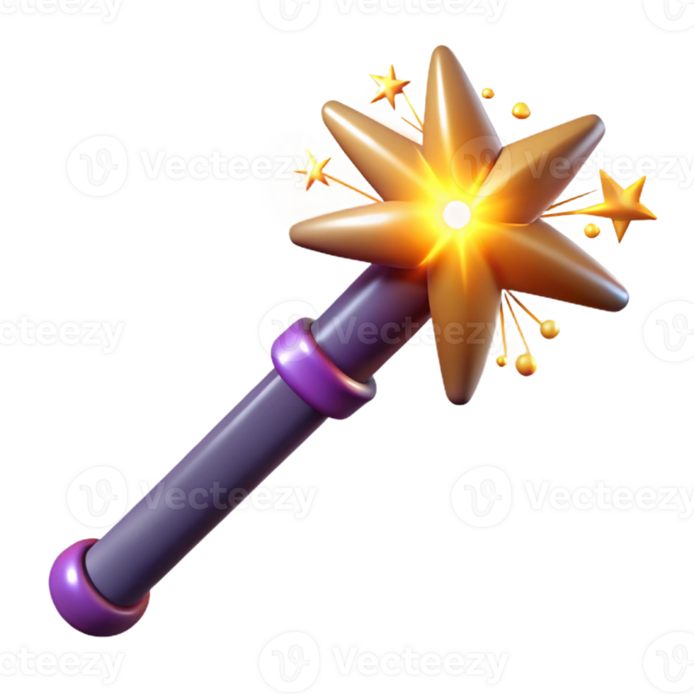 stunning creative A magic wand, emitting sparks of magical energy premium png