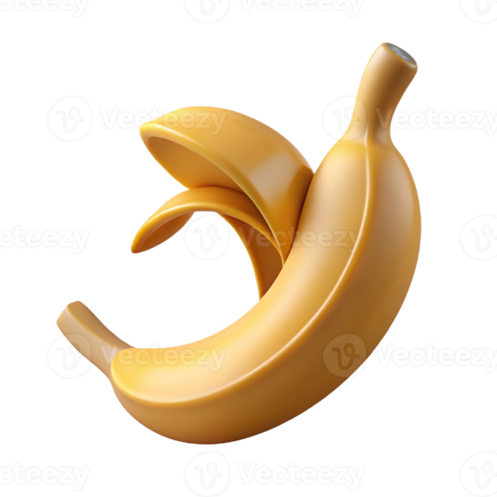 extraordinary creative Ripe banana peel curling 4K png