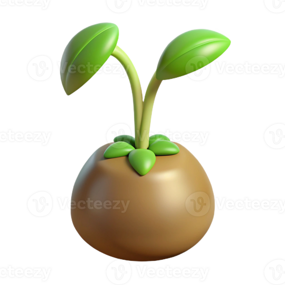 serene rustic Germinating seed sprouting original png