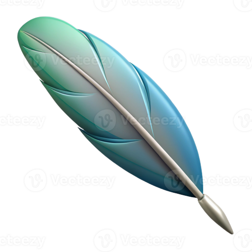 elegant artistic Single feather genuine png