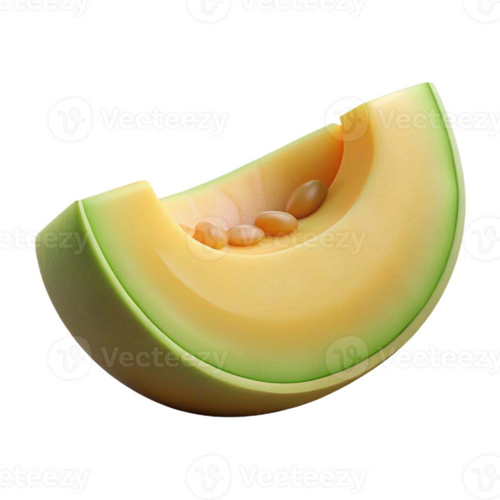 beautiful rustic Honeydew melon slice exclusive png