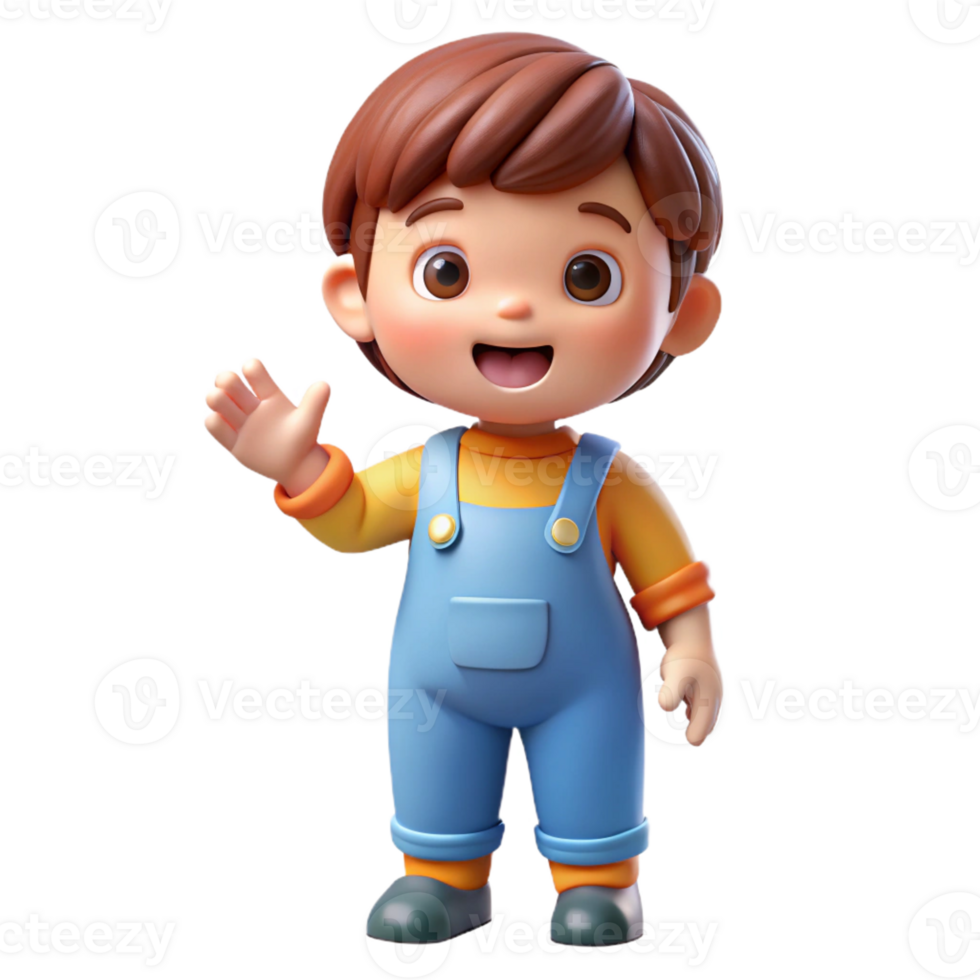 impressive traditional Playful toddler in overalls, premium png