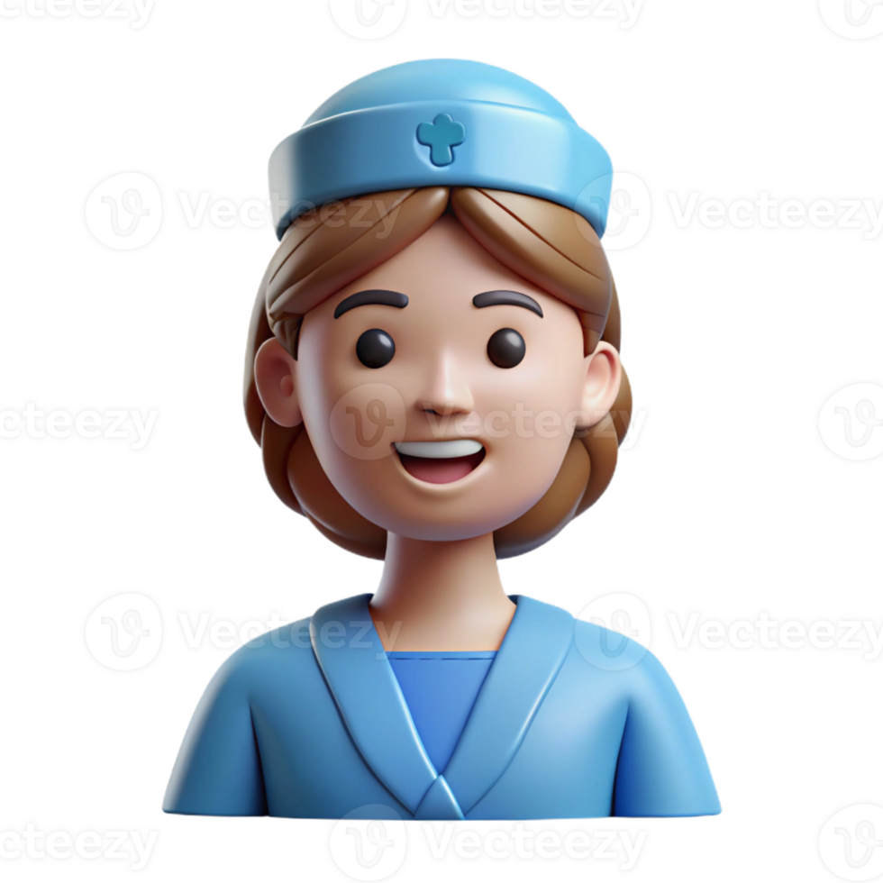 impressive classic Nurse in scrubs, original png