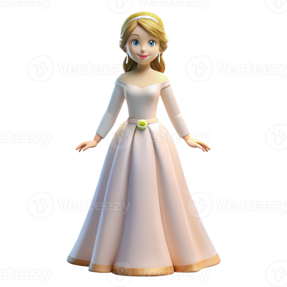 wonderful rustic Bride in a wedding dress, detailed png