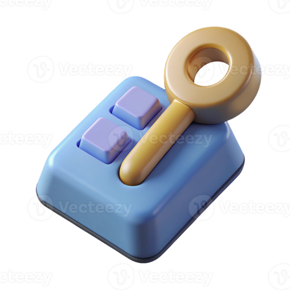 vibrant abstract A single key from a mechanical keyboard premium png