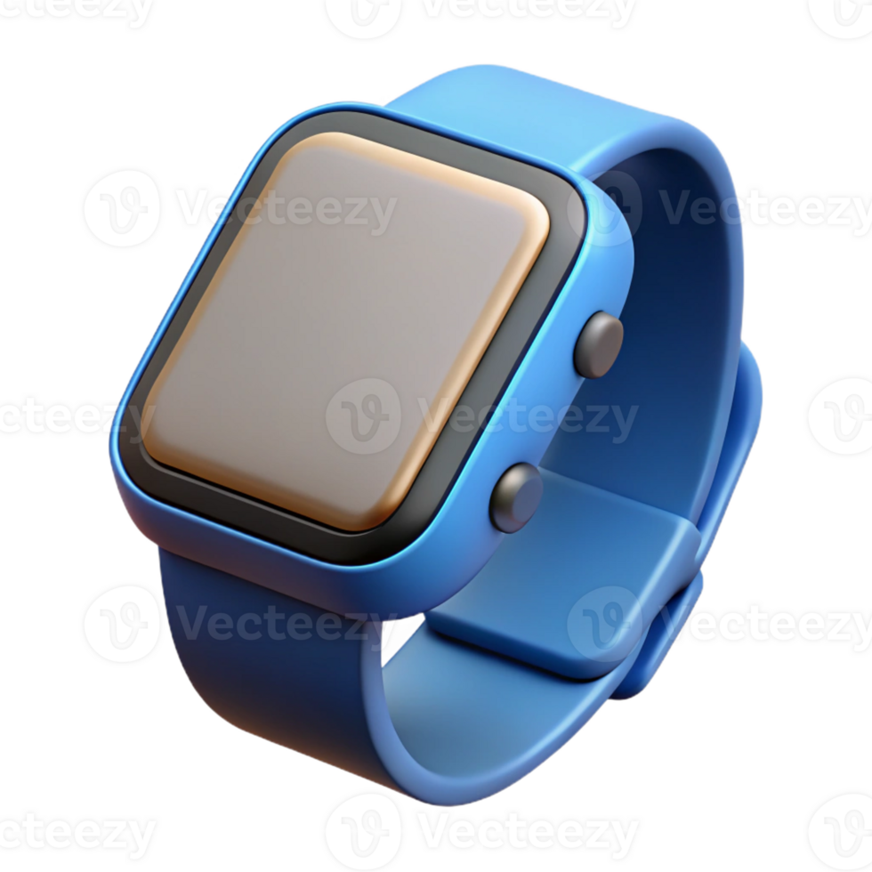 stunning classic A modern smart watch with a blank screen detailed png