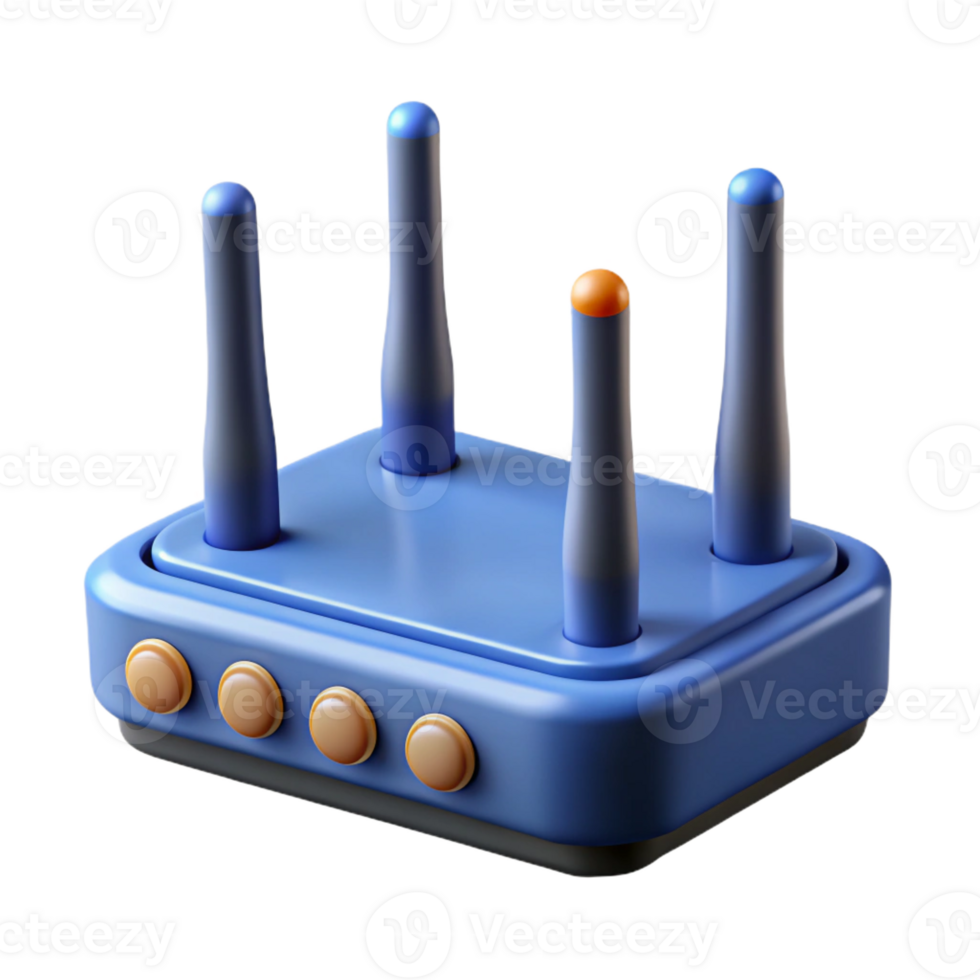 wonderful modern A wireless router with multiple antennas authentic png