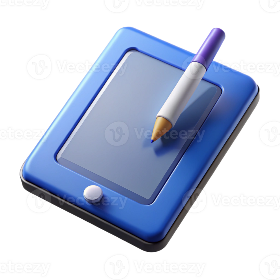 magnificent minimalist A tablet computer with a stylus pen authentic png