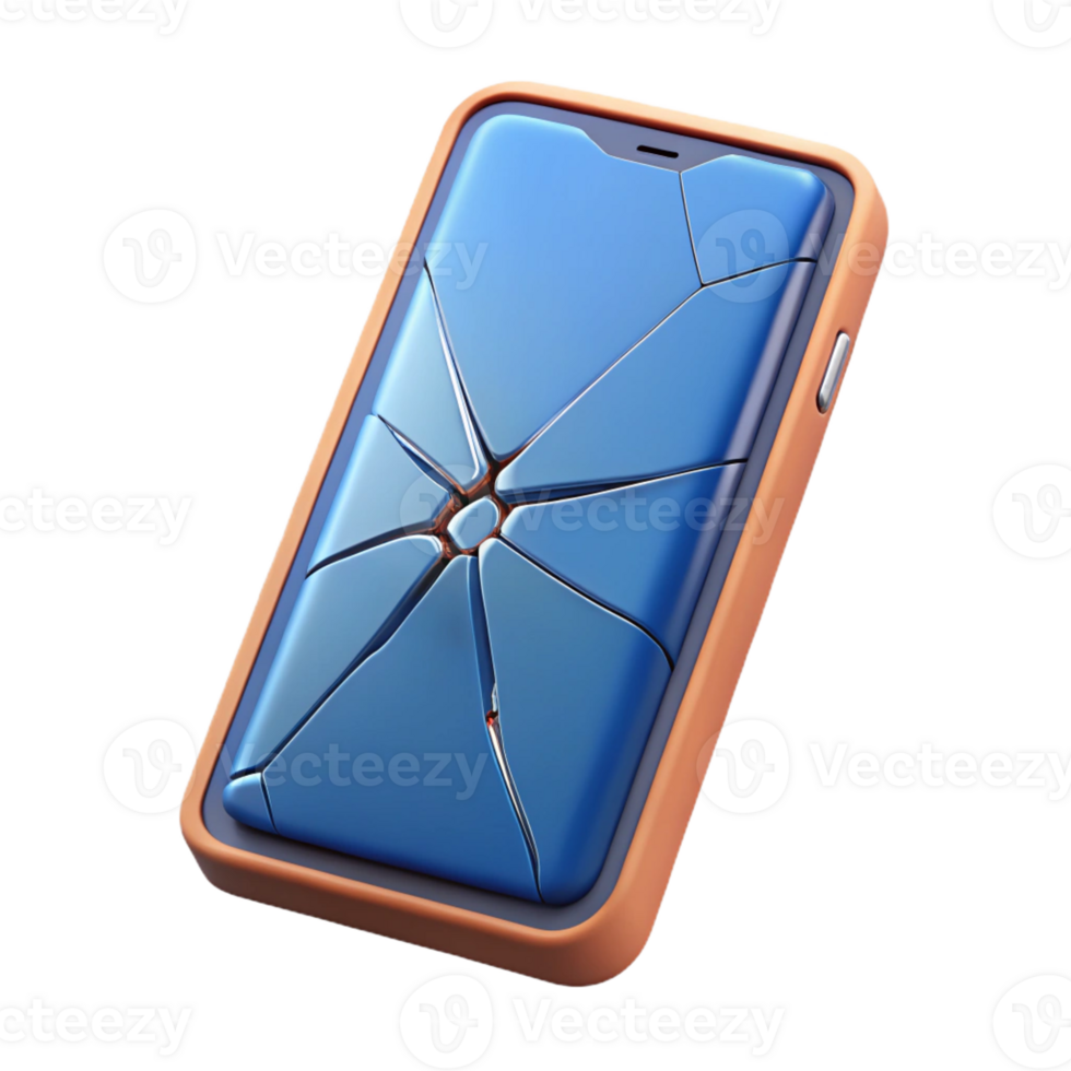 extraordinary minimalist A broken smartphone screen, zoomed in on the cracks original png