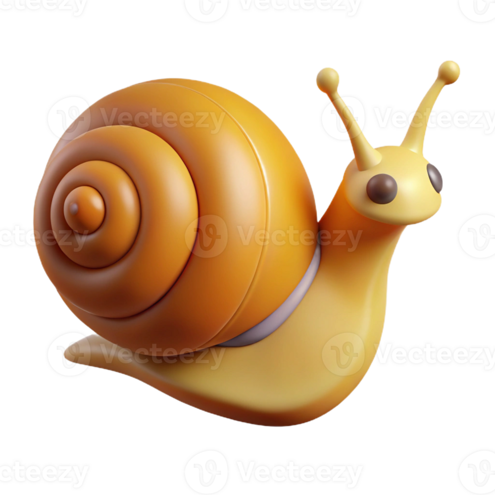 wonderful creative A snail, crawling authentic png