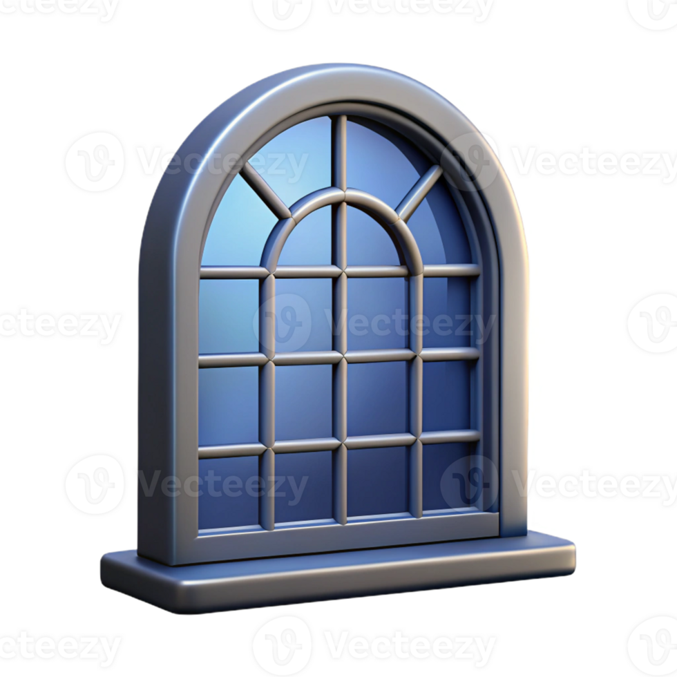 beautiful minimalist Georgian window, multi-paned, symmetrical, premium png