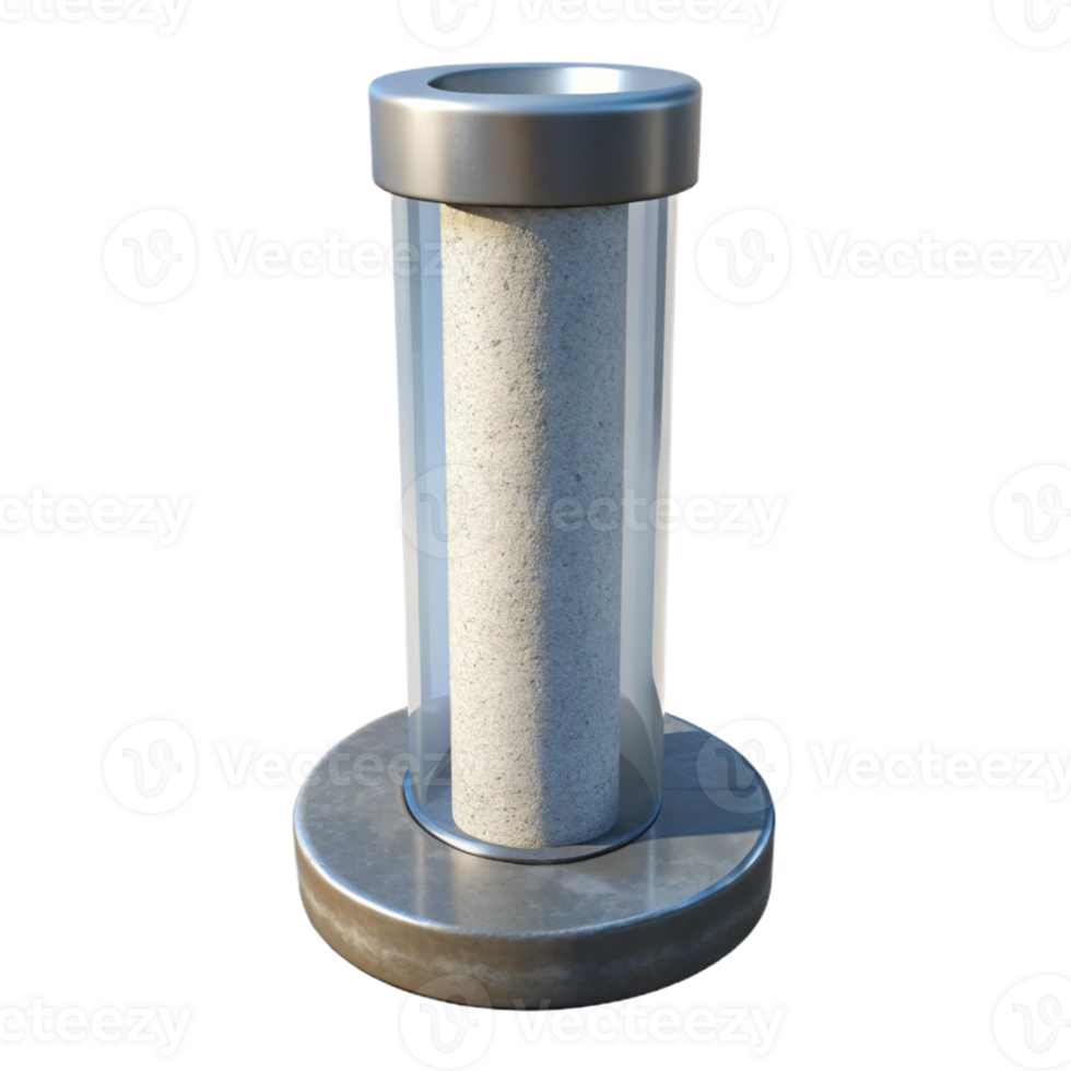 extraordinary minimalist Concrete pillar, cylindrical, reinforced, high quality png