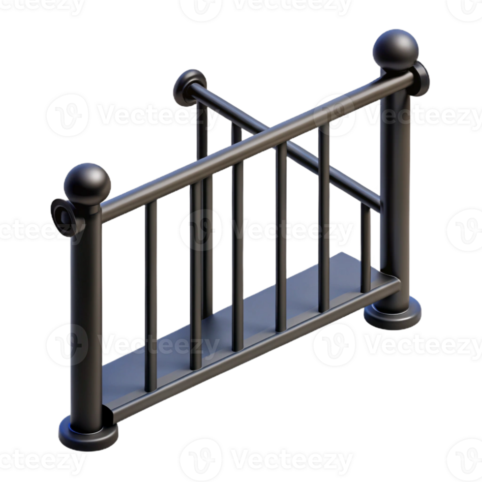 magnificent creative Iron railing, simple, black, genuine png