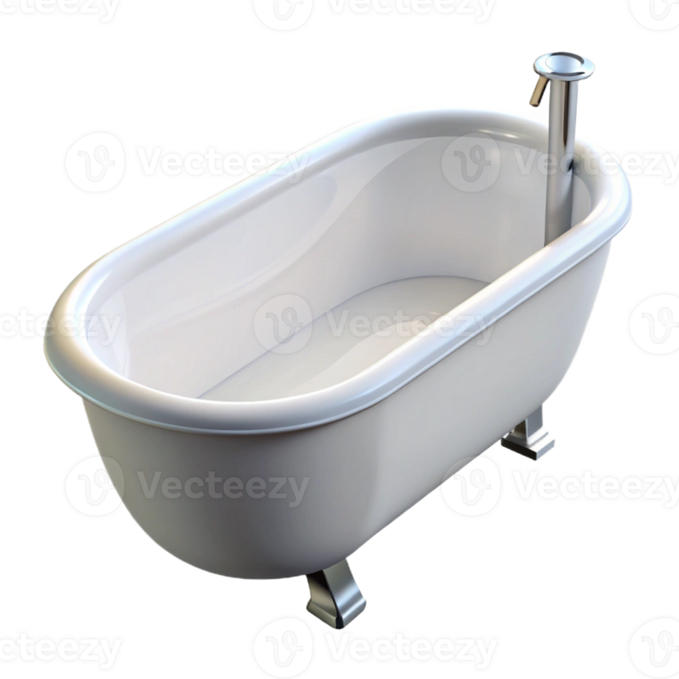 elegant abstract Modern bathtub, white, acrylic, authentic png