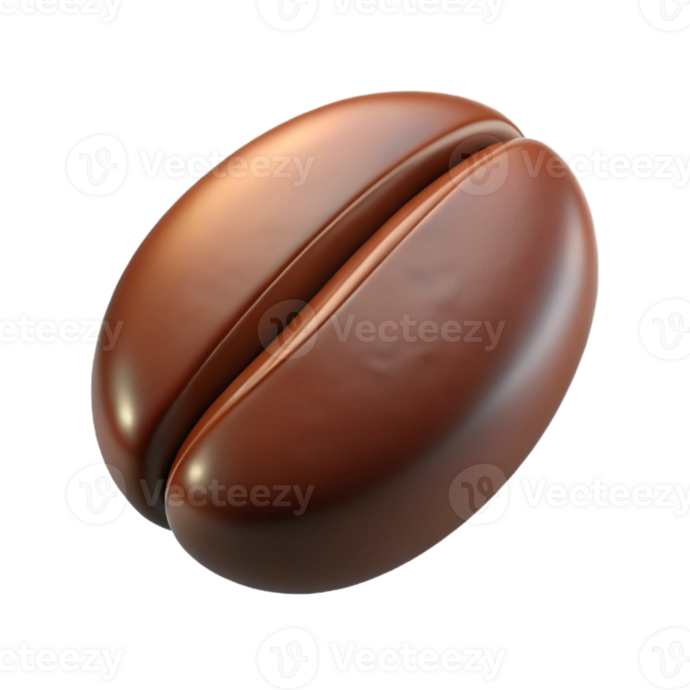 vibrant minimalist Single coffee bean original png