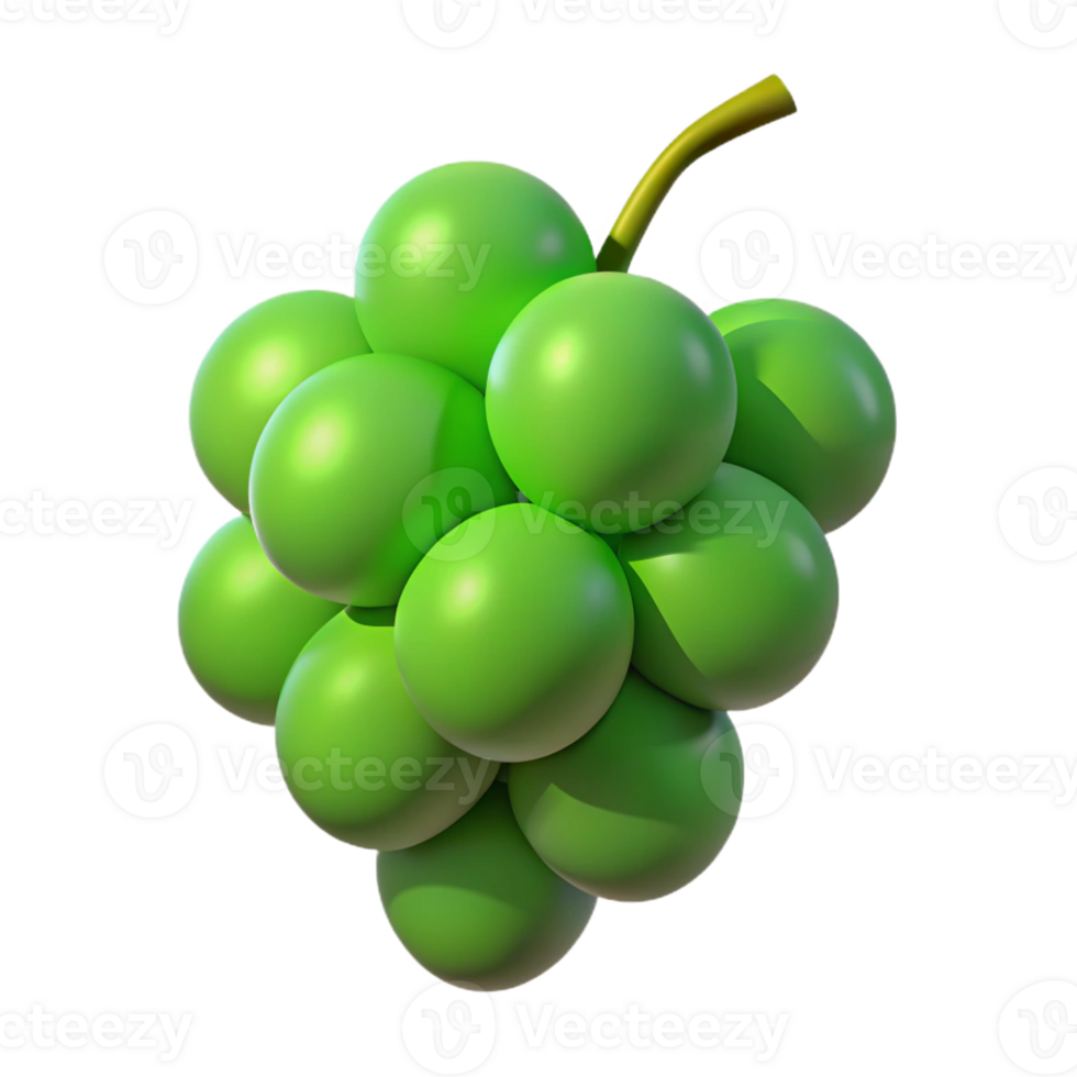 vibrant artistic Single green grape professional png