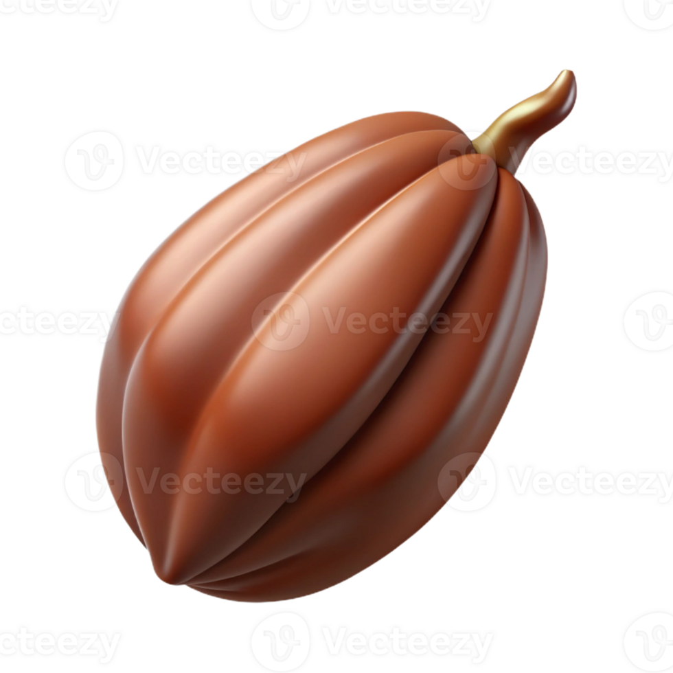 elegant artistic Cocoa bean pod 4K png