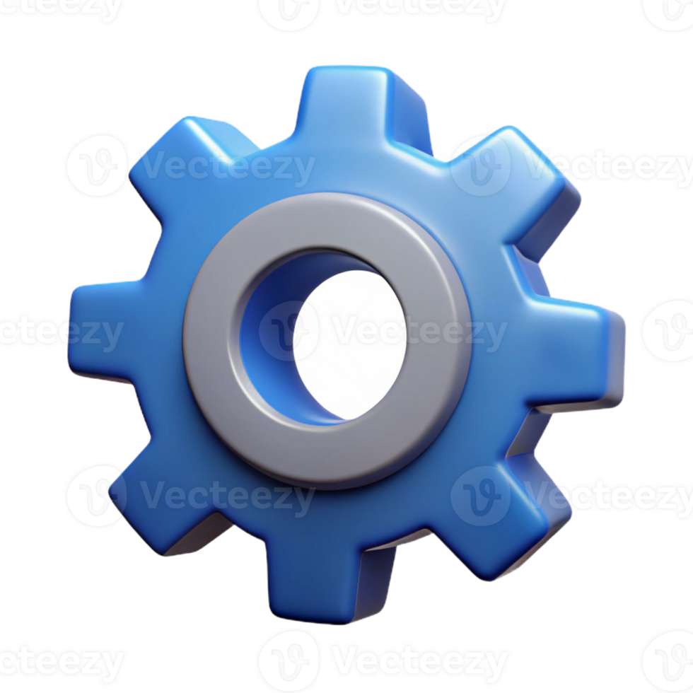magnificent rustic A single, stylized gear cog with intricate teeth detailed png