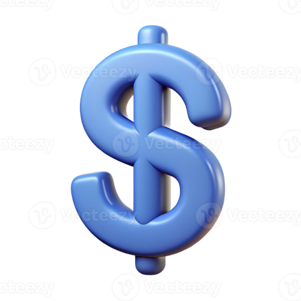 serene modern A single, stylized dollar sign icon high quality png