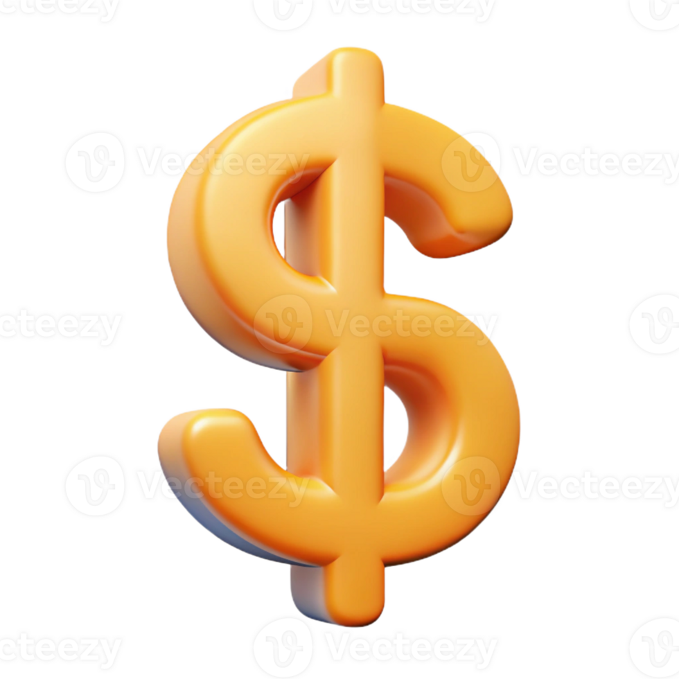 serene creative A single, stylized dollar sign icon high quality png