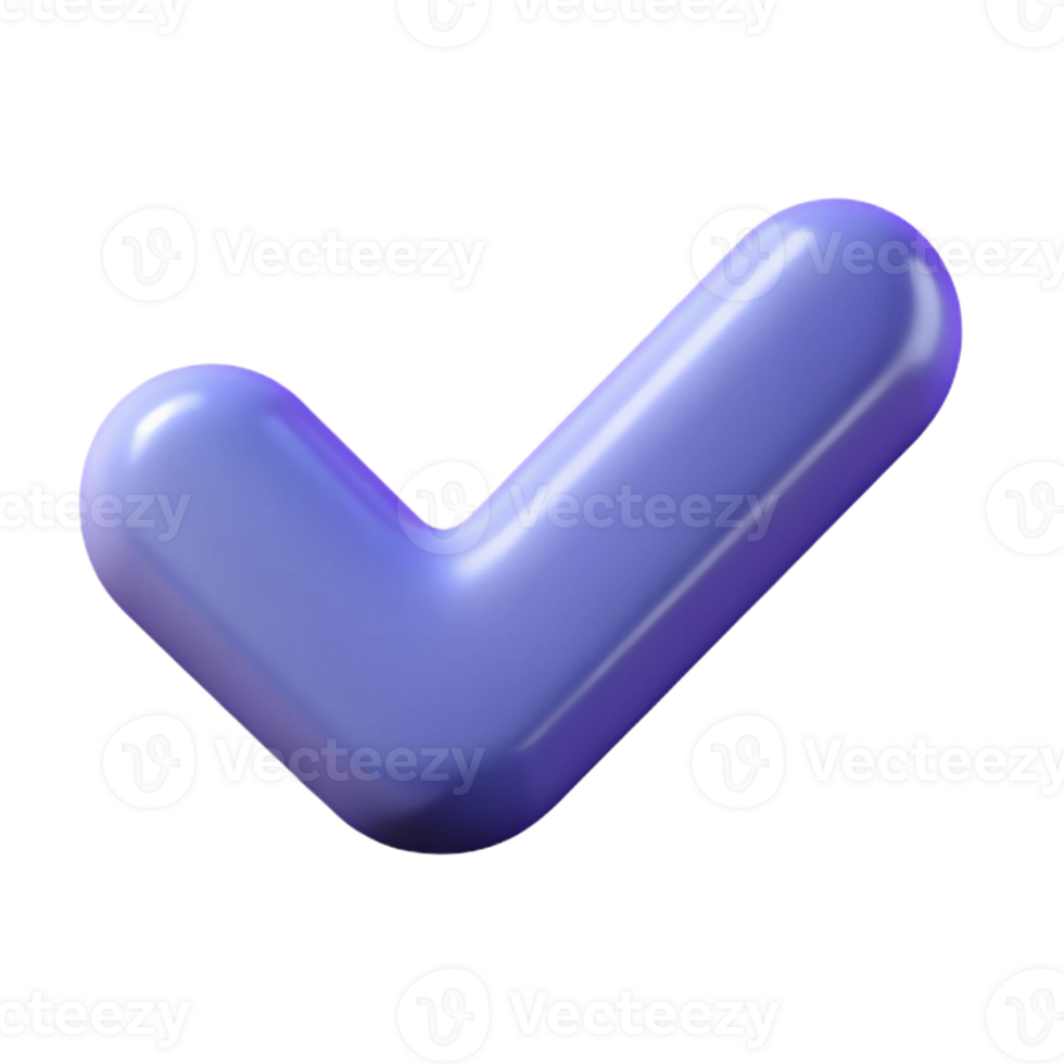 impressive artistic A single, stylized checkmark icon premium png