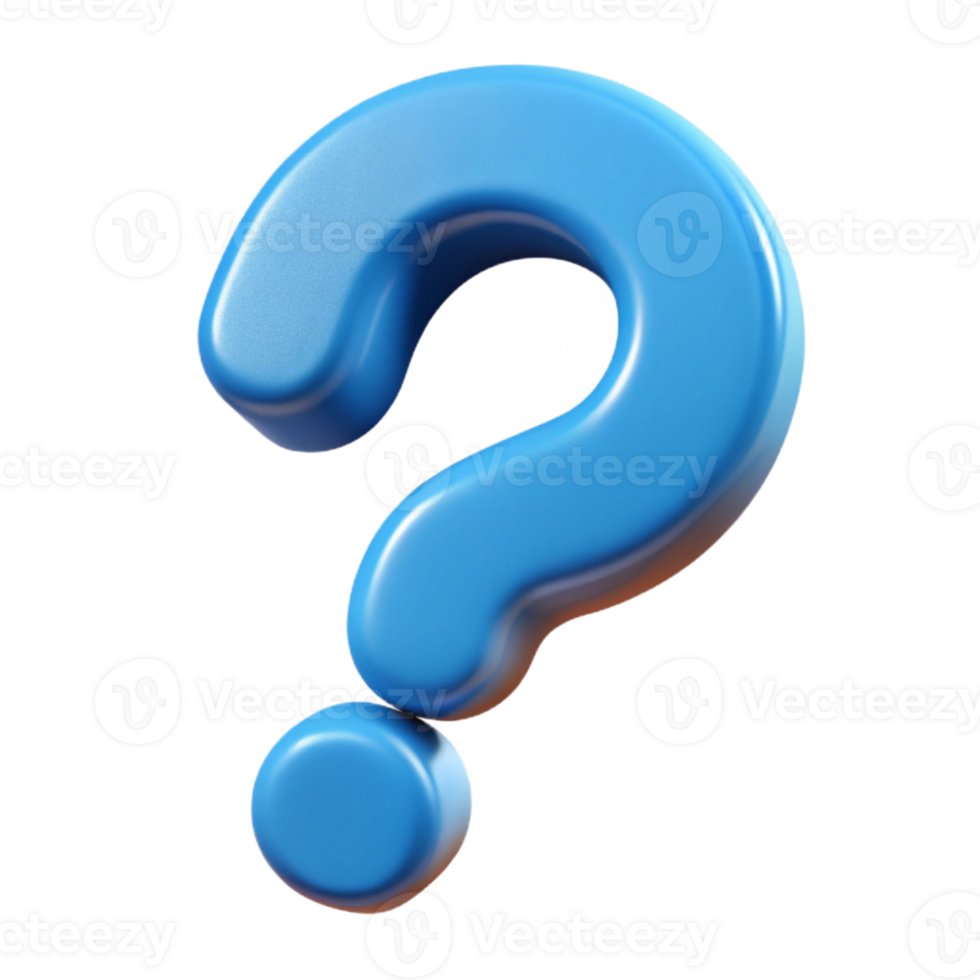vibrant artistic A single, stylized question mark icon professional png