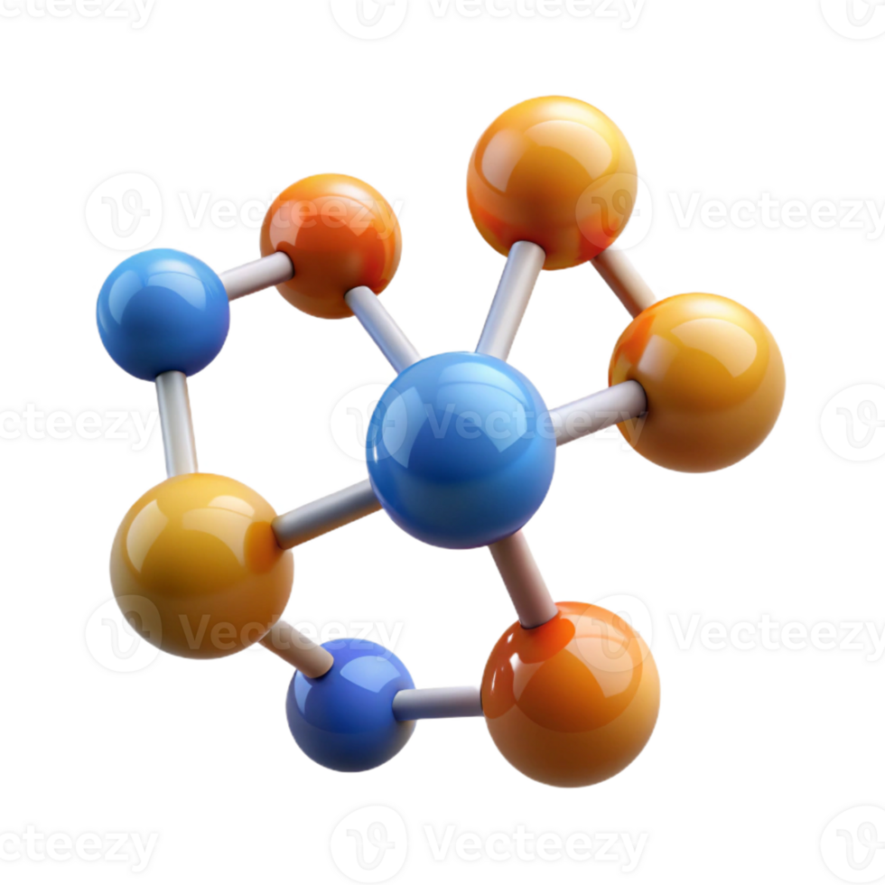 stunning vintage An abstract representation of a chemical molecule professional png