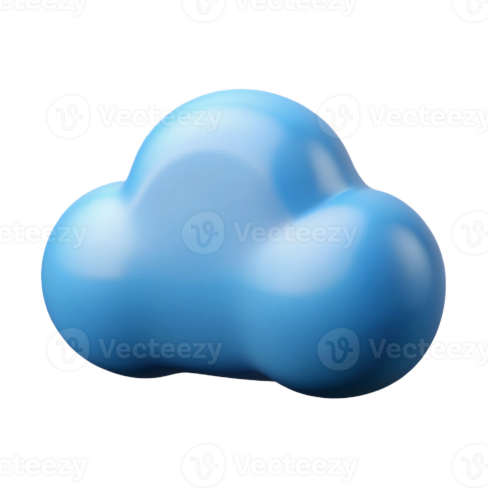 beautiful modern A single, stylized cloud icon 4K png