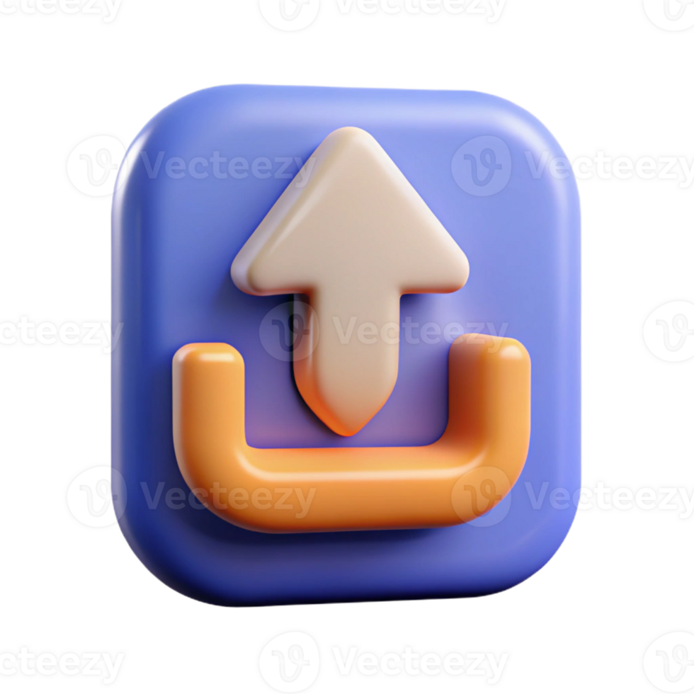 impressive artistic A single, stylized upload icon authentic png