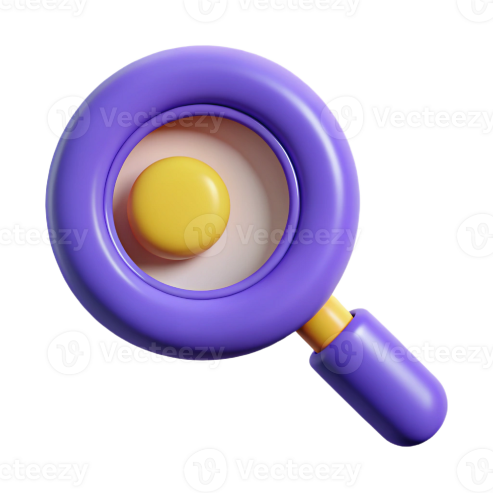 vibrant contemporary A single, stylized search icon premium png