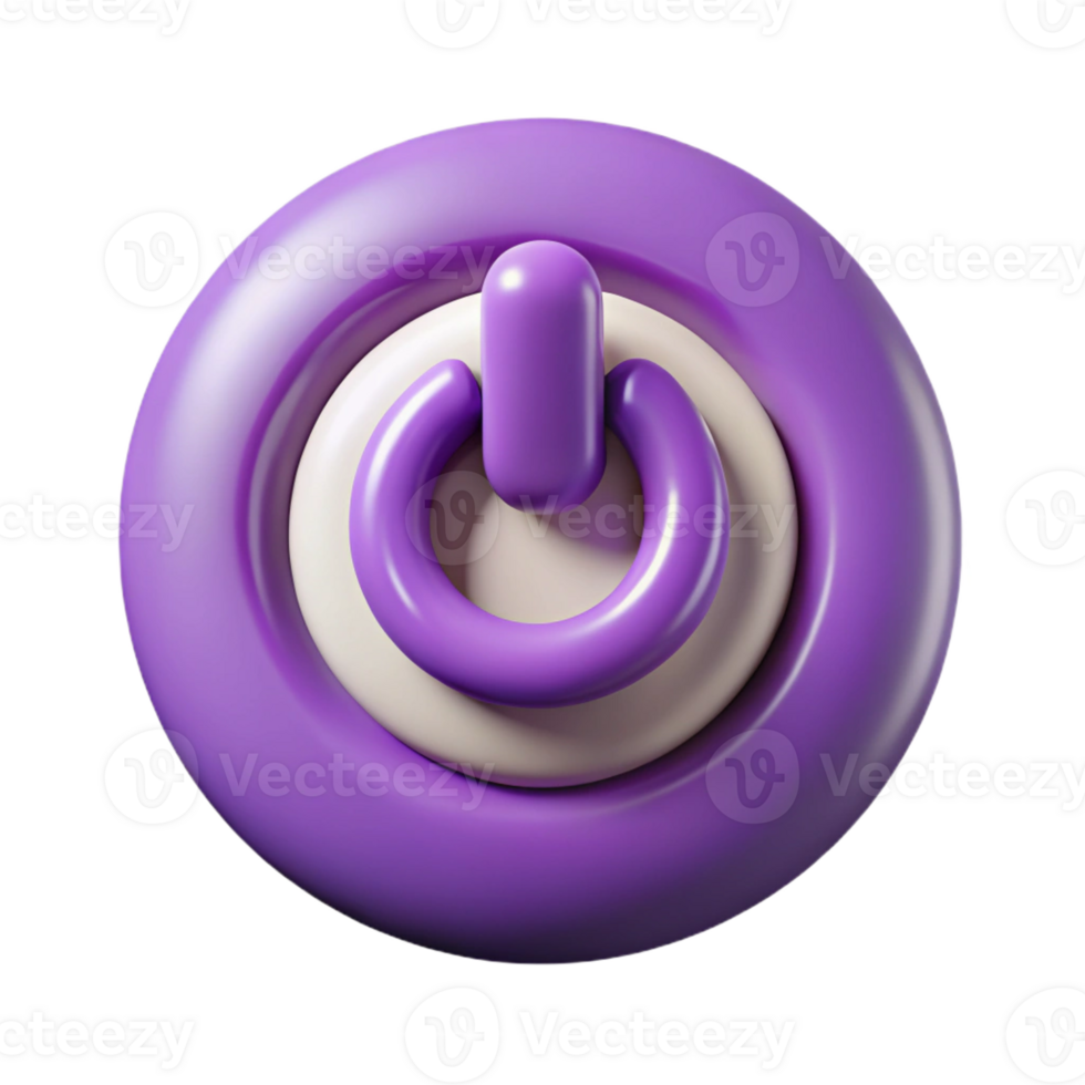 elegant vintage A single, stylized power button icon professional png