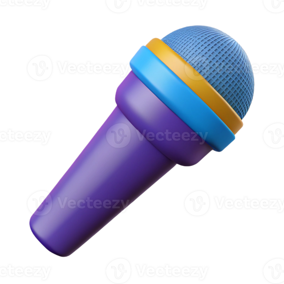 wonderful abstract A single, stylized microphone icon high quality png