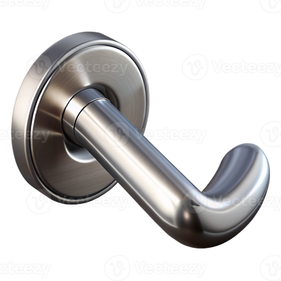 magnificent traditional Modern door handle, brushed steel, premium png