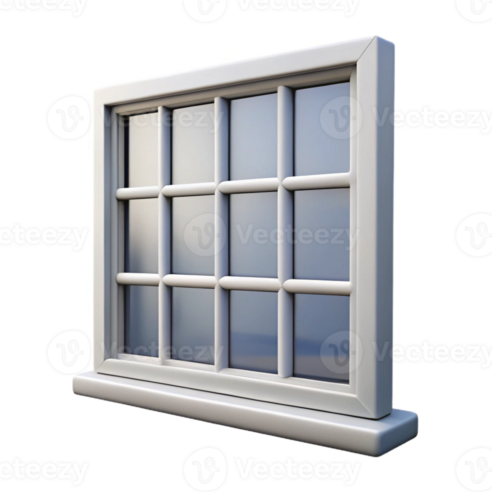 dramatic creative Window frame, double-paned, white, genuine png