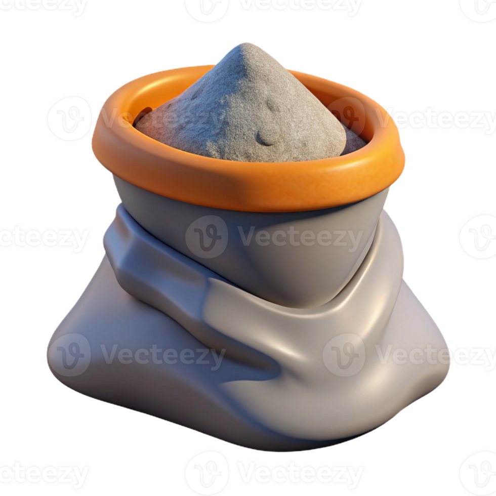 elegant contemporary Bag of concrete mix, original png
