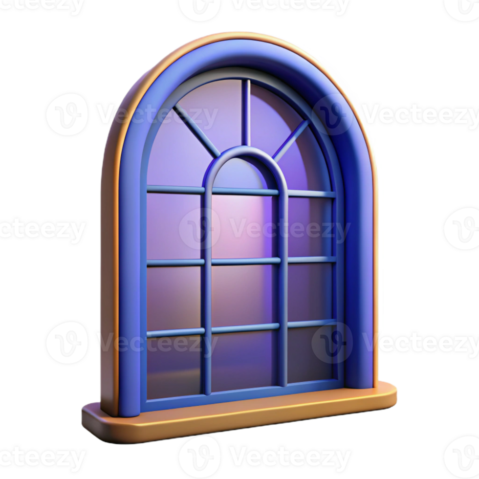 extraordinary contemporary Modern window, arched, high quality png