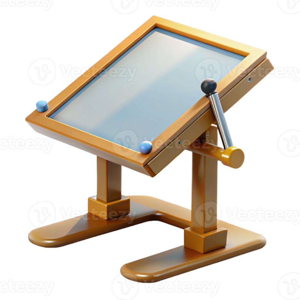 magnificent rustic Drafting table, adjustable, original png