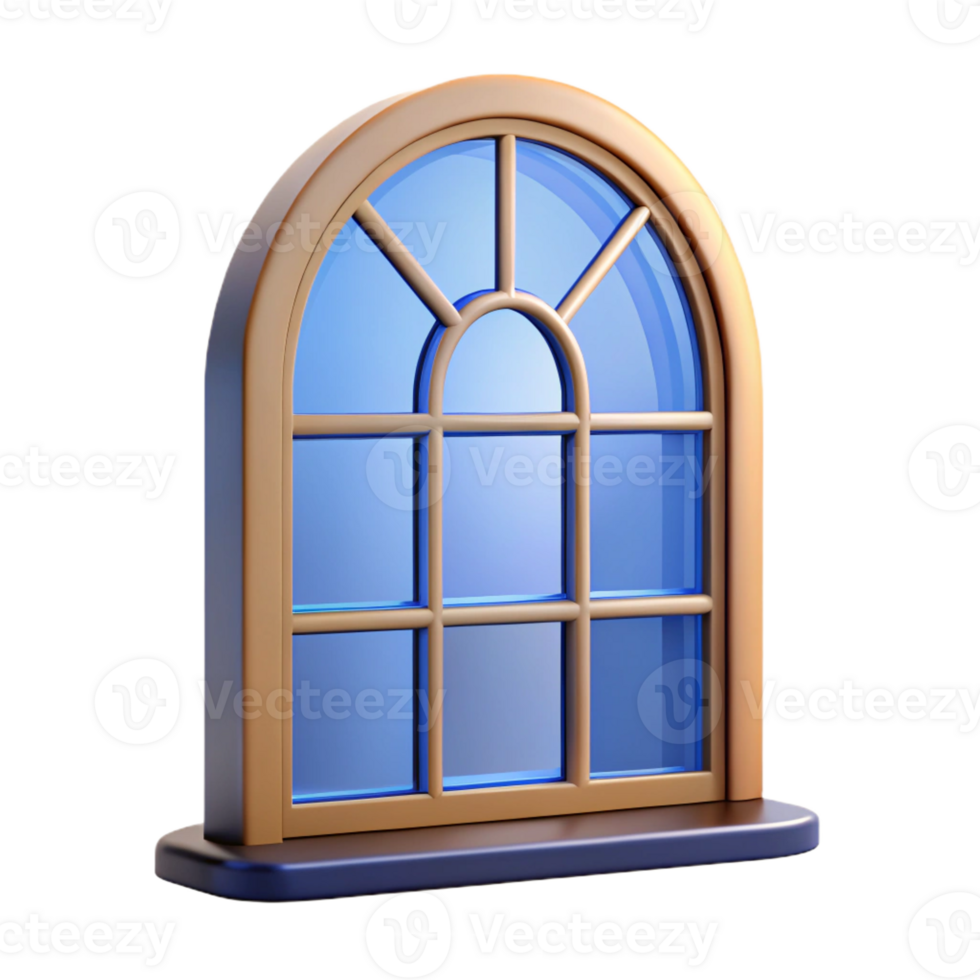 dramatic modern Modern window, arched, original png