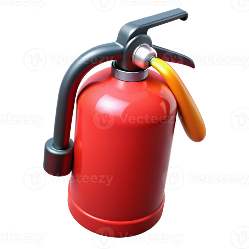 vibrant creative Fire extinguisher, red, authentic png