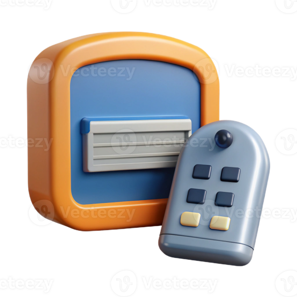 vibrant abstract Garage door opener, remote, authentic png