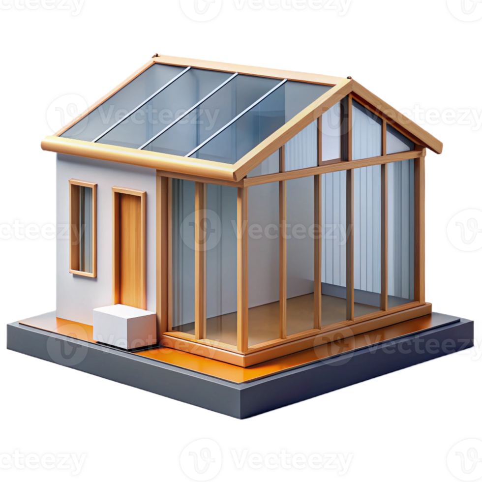 stunning vintage Prefabricated house module, 4K png