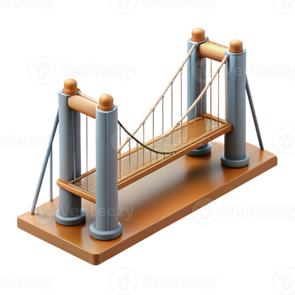 extraordinary classic Bridge section, suspension bridge, original png