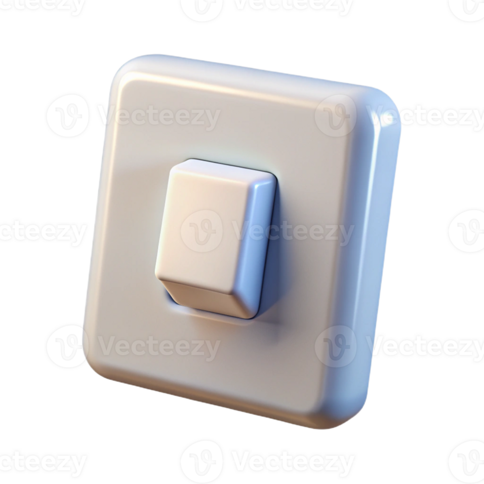 elegant modern Light switch, white, high quality png