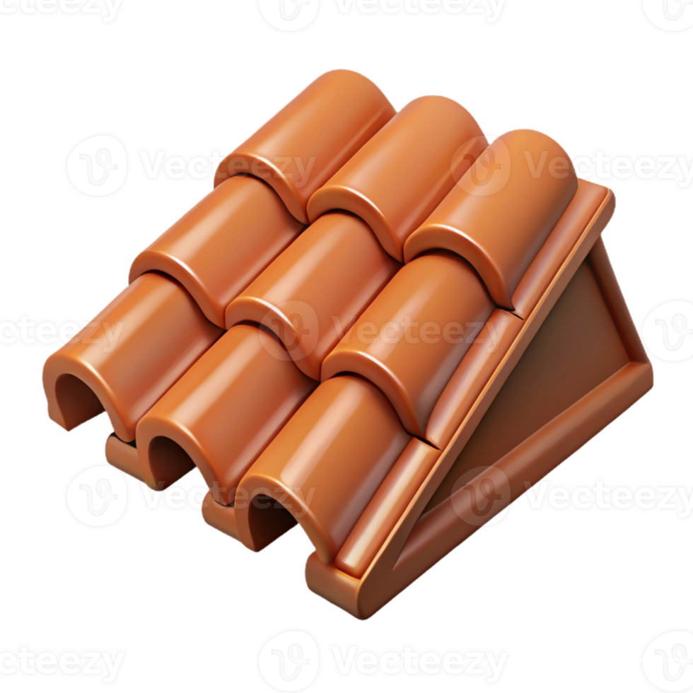 dramatic abstract Roof tile, clay, high quality png
