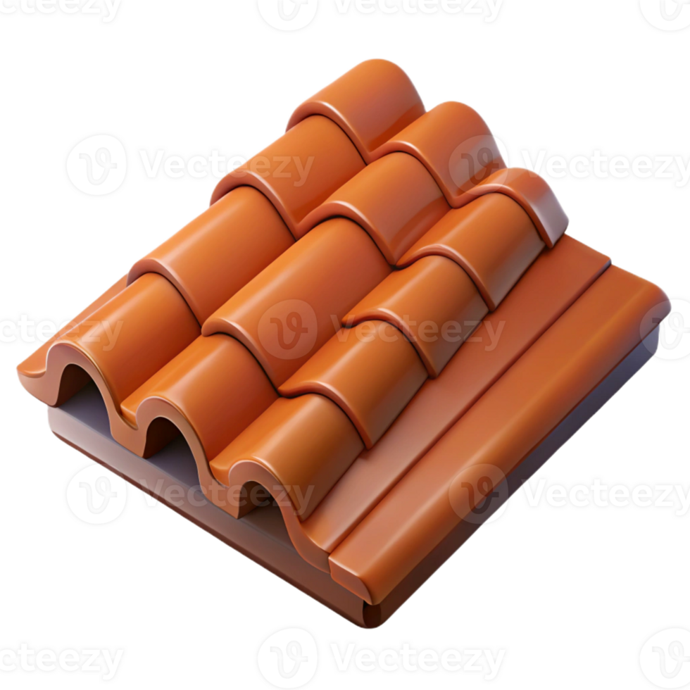 elegant abstract Roof tile, clay, high resolution png