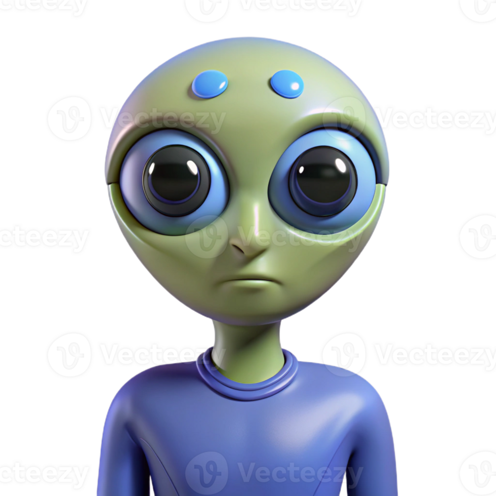 magnificent rustic Alien with three eyes professional png
