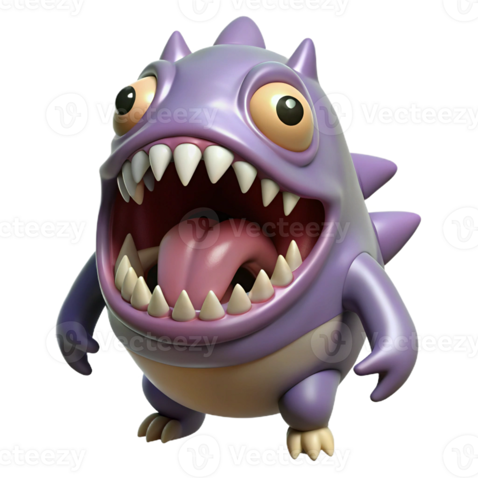 elegant creative Monster with sharp teeth exclusive png