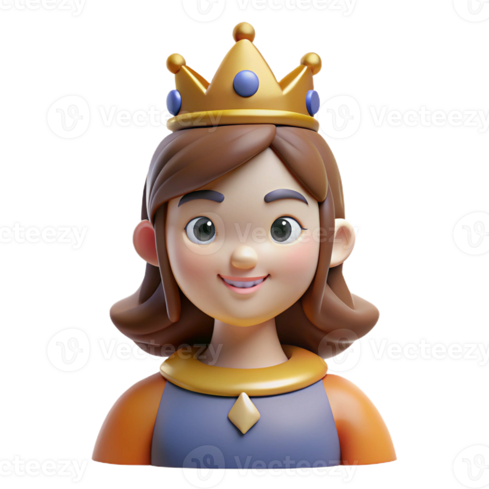 magnificent rustic Queen with a crown premium png