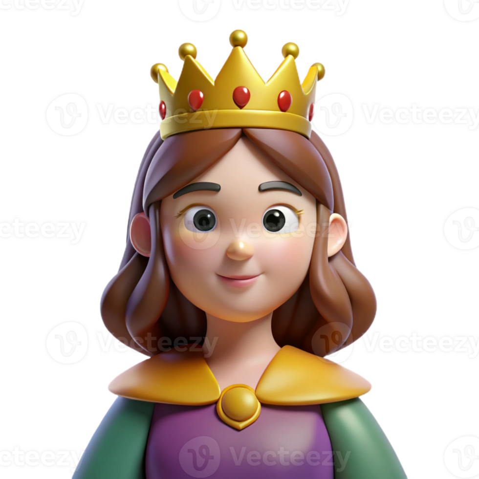 serene minimalist Queen with a crown high resolution png